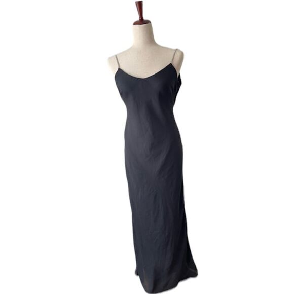 Nightway black gown with rhinestone straps size 4 - Picture 1 of 15